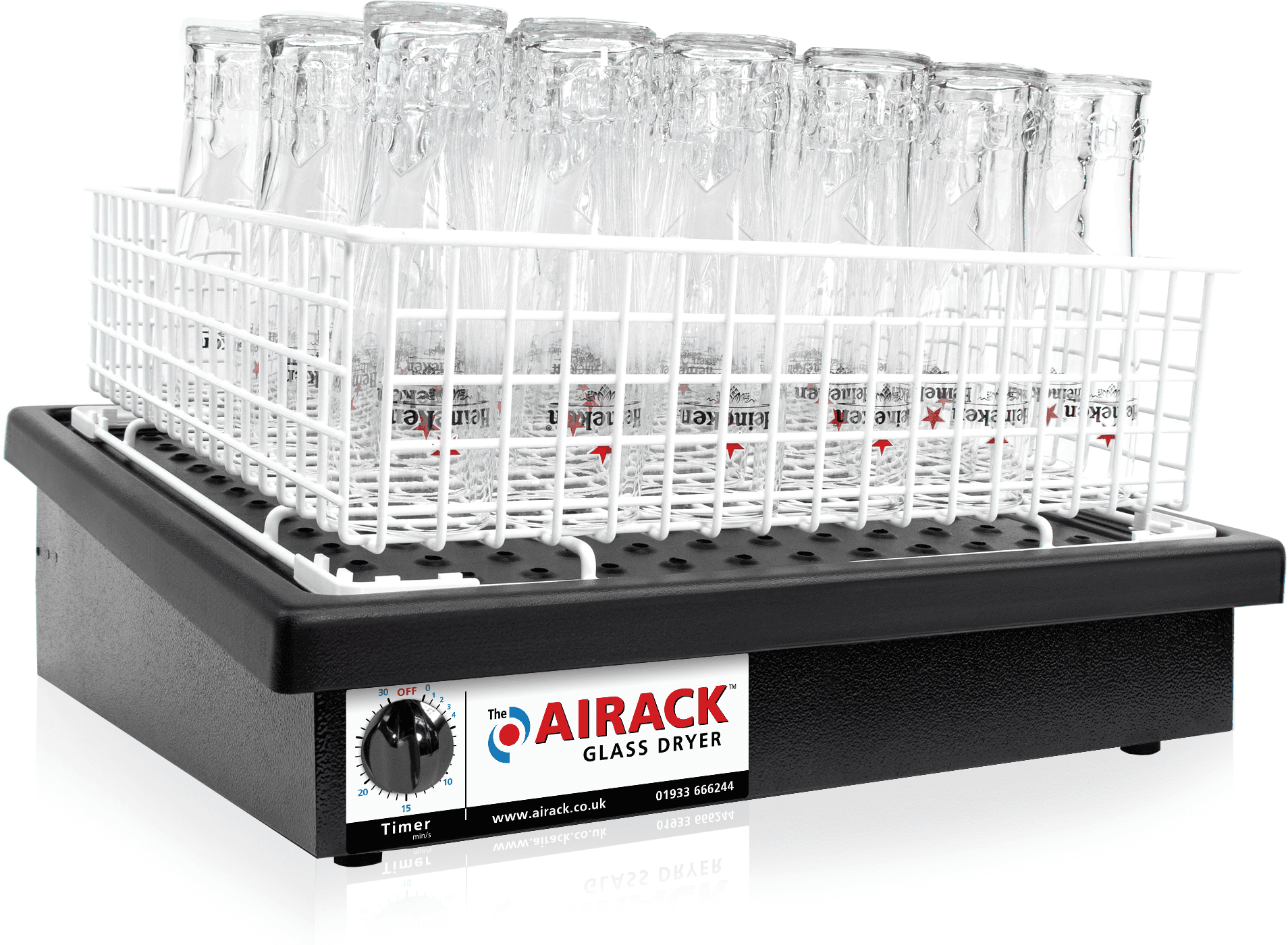 Clenaware Airack Automatic Glass Drying Rack for Baskets up to 500mm